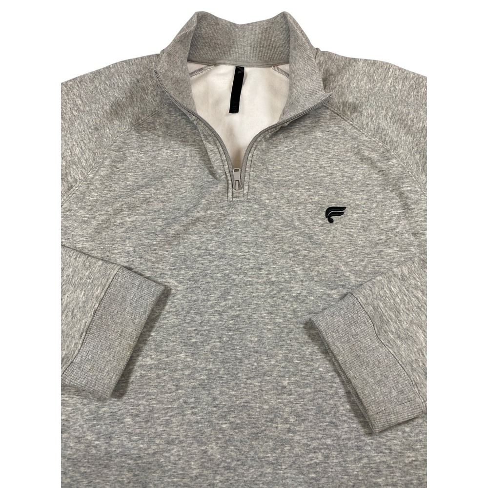 Fabletics Mens XXL Quarter Zip Pullover Heather Gray Fleece SB2251305-3813-15060